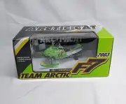 2003 Arctic Cat Team F7 1:18 Diecast Toy Model Snowmobile Green New Limited Race