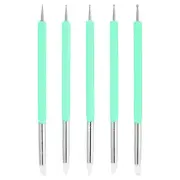 5Pcs Ball Embossing Stylus, Silicone Clay Sculpting Tool, Green