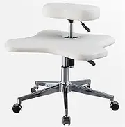 Office & Classroom Cross-Legged Chair with 5 Wheels, Kneeling Chair Height Adjustable, Ergonomic Kneeling Chair for Home Workers/Meditation Fanatics