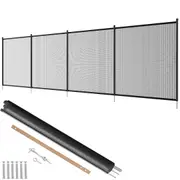 Pool Fence, 4 x 12 FT Pool Fences for Inground Pools, Removable Child Safety Pool Fencing, Easy DIY Installation Swimming Pool Fence, 340gms Teslin PVC Pool Fence Mesh Protects Kids and