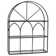 Willow & Silk 47cm Arch Wall Plant/Flowers Shelf/Organiser/Holder Garden Decor