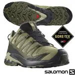 索羅門 SALOMON 男 XA PRO 3D V9 GORETEX 防水透氣耐磨低筒登山鞋(寬楦)_472773 藥綠/黑/綠
