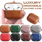 For Apple AirPods 3rd Pro 2nd generation Crocodile Shockproof Case Leather Cover