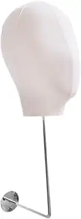 "Abbraccia" Manikin Head Hat Display Holder Cap Organizer Wall Mounted for Beginner Stylist Shopping Mall, White