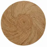Handwoven Natural Jute Rug-Spiral 1136-Natural