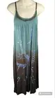 Chan Luu Soft Slip Dress North Atlantic Peppercorn Teal Brown Ombre Beads S