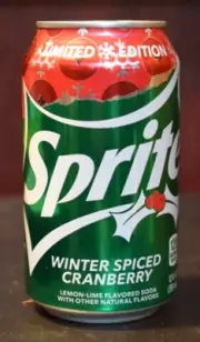 SEALED & EMPTY Rare Limited Edition SPRITE 2023 Winter Spiced Cranberry Flavored