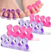 Toe Separators for Pedicure,Toe Spacer,Toe Separators use for Separation of Toenails or Nails,Washable and Reusable Pedicure Supplies,PinkandPurple colors