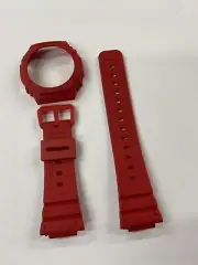 CASIO Original G-shock Watch Band GA-2100-4A Red Strap & Bezel GA2100