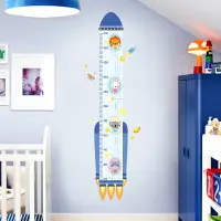 在飛比找樂天市場購物網優惠-卡通兒童量身高墻貼男孩房間裝飾身高貼記錄寶寶測量尺貼紙可移除