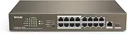 Tenda 16FE+2GE/1SFP Port Gigabit Unmanaged Switch with 16 Port PoE (TEF1118P-16-150W)