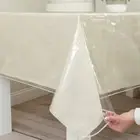 Benson Mills Heavy Duty Clear Plastic Tablecloth Protector, 100% Waterproof T...