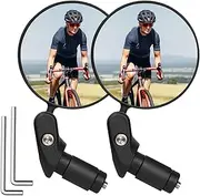 DaGio Bicycle Mirror Handlebar Mirror 2 Piece HD Safety Bicycle Mirror Adjustable Handlebar Mounted Convex Mirror for Mountain Road Bikes (2)