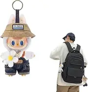 LEGQYJK La-bubu Plush Keychains, La-bubu Monsters, White, 1 Count