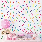 300Pcs Sprinkle Wall Decals Removable Colorful Confetti Stripe Wall Stickers for