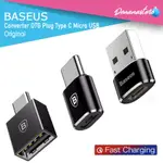 BASEUS OTG MINI C 型母對 USB 公適配器到 C 型轉換器連接器手機連接器電纜 OTG MICRO U