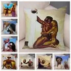 Africa Man and Women Pillow Case Decor Cartoon Super Daddy Cushion Cover