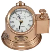Desk Clock Roman Numerals Round Brass Luxury Decor Home Studio Office Copper AUS