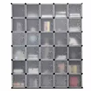 HONEY JOY Hanging Closet Organizer 71" Storage Cube Portable Plastic in White
