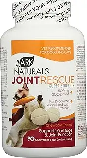 Ark Naturals Joint Rescue Super Strength Chews for All Dog Breeds, Vet Recommended to Support Cartilage and Joint Function, Eliminate Joint Discomfort, Turmeric, Chondroitin and Glucosamine, 90 Count