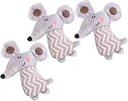 Mipcase 3pcs Plush Mouse Cat with Catnip Interactive Teaser for Cats and Kittens Durable Catching Big Ears Safe Plush Material for Indoor Play