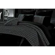 King Cossette Grey black 3pcs Quilt Cover / doona cover Set