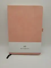 Hardcover Notebook Journal A5 200 Lined Pages Vegan Leather Cover Pink