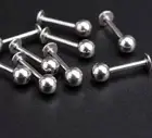 5PC Labret Lip Ring Tragus Stud Ball Body Barbell Piercing Jewelry 4mm Ball AU