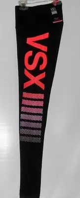 Victoria's Secret VSX Sport Knockout Logo Tight Black & Neon Coral XS NWT