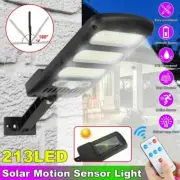 Large 213 LED Solar Wall Lights Outdoor Garden Motion Sensor Security Flood Lamp