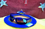 New Kidz Piranha 62080 Boys Sunray Sport Blue Half Frame Sunglasses 100% UVA UVB