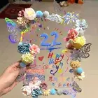 Handmade Flower Photo Display Stand Acrylic Birthday Photo Frame