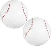 LOLIPPYY 2pcs Inflatable Baseball Pool Toys Pvc Beach Balls Summer Floating Balls for Teens and Adults