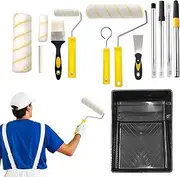 Wall Paint Rollers - Extendable Paint Roller Kit and Ergonomic Anti-Got Tray for Furniture, Roofs, Repair, Textures and Outdoors