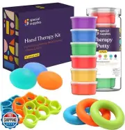 Special Supplies Physical Hand Therapy Putty Kit, Finger Exercisers, Hand Str