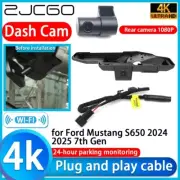 Plug and Play 4K HD Wifi Dash Cam Camera for Ford Mustang S650 2024 2025 7th Gen