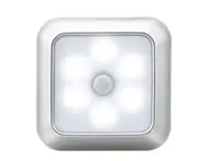 L46 3PCS Smart 6LED Human Square Body Induction Lamp Bedside Night Light Home Magnetic Suction Corridor Cabinet Light-White