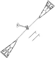 [GAROZATION] Strap Quick Release Wristband Bracelet for Women Rhinestone Watch Band Rhinestone Bracelet Quick Release Band Bracelet Watch Band Mens Bracelet Men Band Silver Stainless Steel