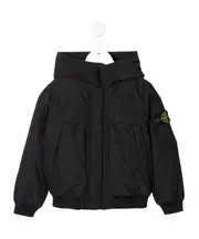 TEEN logo-patch padded jacket 8Y,10Y Blue