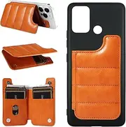 Compatible with Nokia C31 Cover,2 in 1 (Wallet Card Holder+TPU Soft Shell) PU Leather Kickstand Magnetic Closure Protective Phone Case Brown