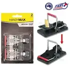 2pc - 24pc Plastic Construction Mouse Traps Reusable Black Mouse Trap