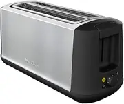[Moulinex] Subito 4 Toaster, 2 Long Slots, 1700 W, Eco Mode, Thermostat 7 Positions, Bread Centring LS342D10, Stainless Steel