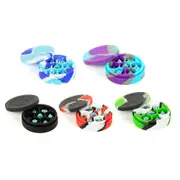 [Metallic Dice Games] MDG Silicone Dice Case Round - Blue/White/Blue