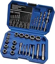 Kezvmhy Bolt Extractor, Broken Bolt Extractor | Bolt Drill Bit Tool, Rusted Lug Nut Remover Drill Bit Set for Rusted and Damaged Rounded Screws