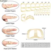 14pcs Finger Splint Fixed Ring Adjustable Broken Finger Joint Stabilizer Finger Splint Protector Straightening Arthritis N5