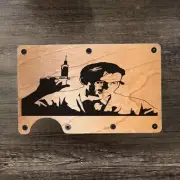 Herbert West - Slim Minimalist Wallet - Laser Engraved Wood Wallet