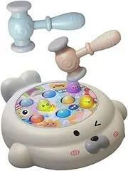 HONITANO 1 Set Whack Seal Game Engaging Knocking for Hand Eye Coordination Creative Seal Design Lightweight Portable Plaything for Home Park and School Beige
