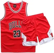 [FUTERLY] Kids Basketball Kit - 2-Piece Sleeveless Jersey Shirt - Cool Outfit for 4-14 Years Old Boys - Child's Gift