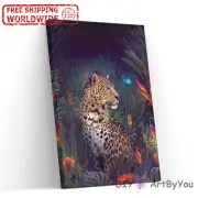 Paint By Numbers Kit Leopard Animal Wall Framed Canvas Oil Home Beginner Decor