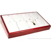 8 Slot Rosewood Finish Pendant & Earring Display Tray